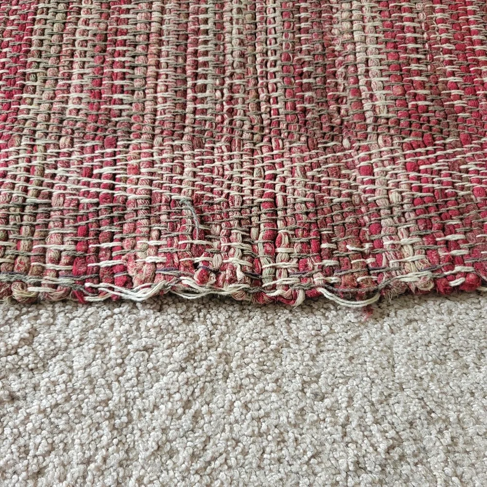 VTG Sweedish Handmade Cotton Rag Rug 22